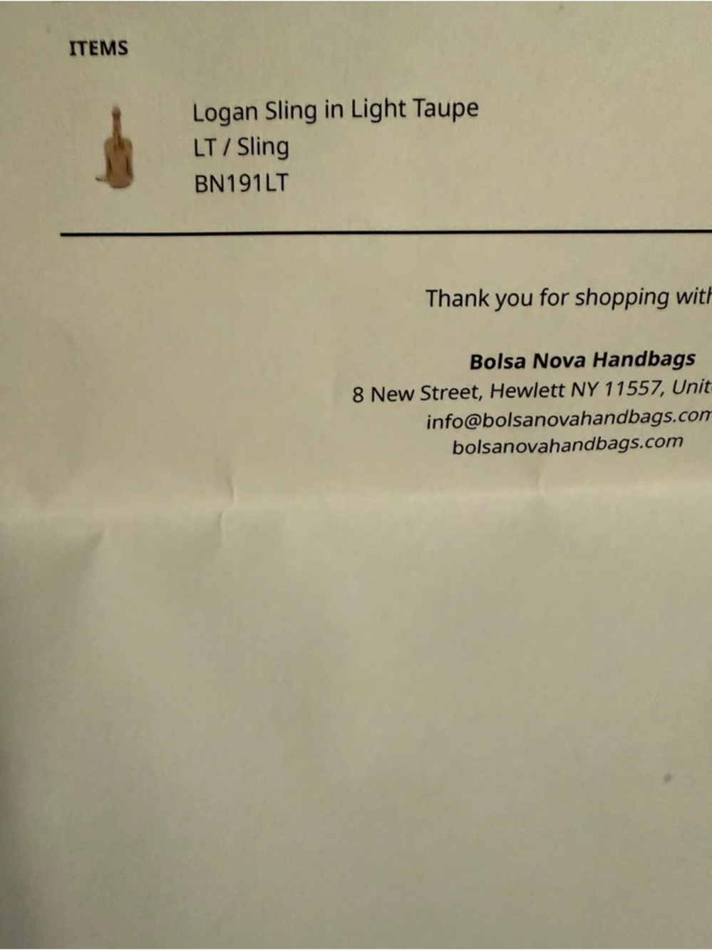 Bolsa Nova Logan Sling Crossbody Bag in Light Taupe